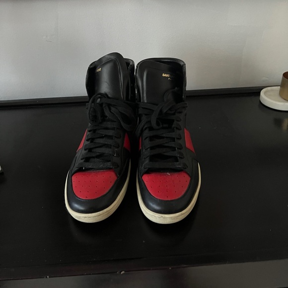 Saint Laurent SL-10 High Top Sneaker 'Red' - Picture 1 of 4